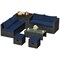 Outdoor Sectional Furniture Set 8 Piece with PE Rattan and Steel Frame